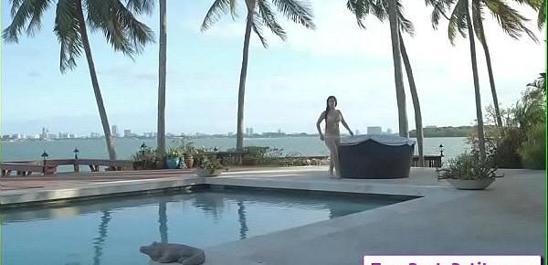  TittyAttack XXX - Poolside Breast Stroke with Annika Eve xxx vid-01